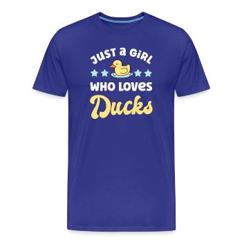 Duck Ducks - Men's Premium Organic T-Shirt - royal blue - Front - Damien (186cm)