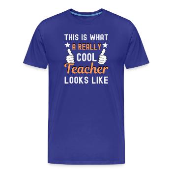 Lehrer Lehrerin - Männer Premium Bio T-Shirt - Königsblau - Vorne - Damien (186cm)