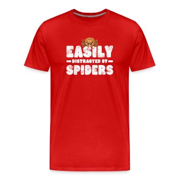 Spider Tarantula - Men's Premium Organic T-Shirt - red - Front - Damien (186cm)