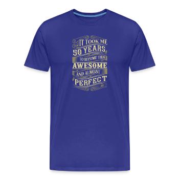 50th birthday - Men's Premium Organic T-Shirt - royal blue - Front - Damien (186cm)