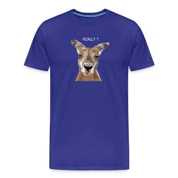 Kangaroo really - Men's Premium Organic T-Shirt - royal blue - Front - Damien (186cm)