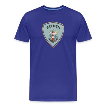 Crête du phare de Brême - T-shirt bio Premium Homme - bleu roi - Devant - Damien (186cm)