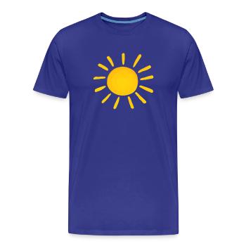 Sun - Men's Premium Organic T-Shirt - royal blue - Front - Damien (186cm)