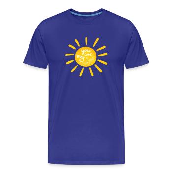 Sunshine; Sun - Men's Premium Organic T-Shirt - royal blue - Front - Damien (186cm)