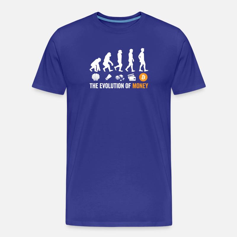 Evolution de l’argent bitcoin - T-shirt bio Premium Homme - bleu roi