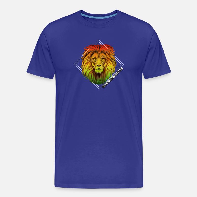 Regenbogenlöwe Diamond Muster - Männer Premium Bio T-Shirt - Königsblau