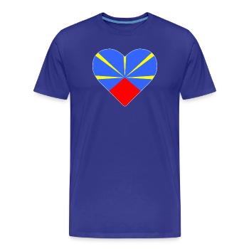 Herz Flagge die Insel des Treffens - Männer Premium Bio T-Shirt - Königsblau - Vorne - Damien (186cm)