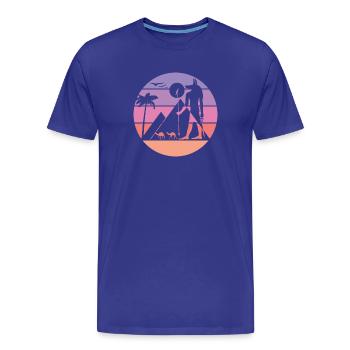 Mythische Silhouette - Anubis - Männer Premium Bio T-Shirt - Königsblau - Vorne - Damien (186cm)
