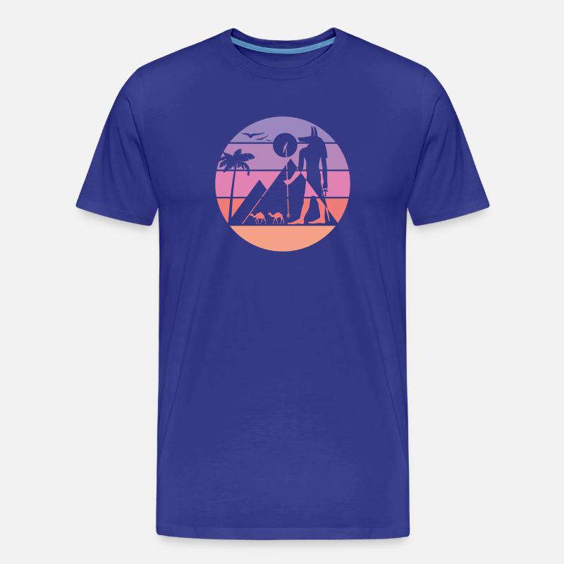Mythische Silhouette - Anubis - Männer Premium Bio T-Shirt - Königsblau