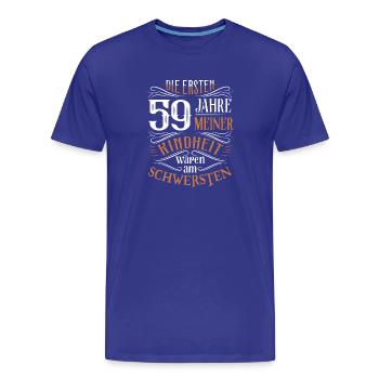 59. Geburtstag Kindheit Lustig - Männer Premium Bio T-Shirt - Königsblau - Vorne - Damien (186cm)