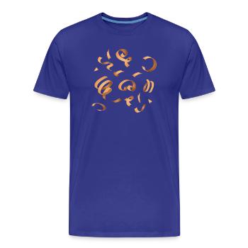 Copeaux de bois - Là où on rabote, des copeaux tombent - T-shirt bio Premium Homme - bleu roi - Devant - Damien (186cm)