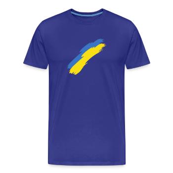 Ukraine - Men's Premium Organic T-Shirt - royal blue - Front - Damien (186cm)