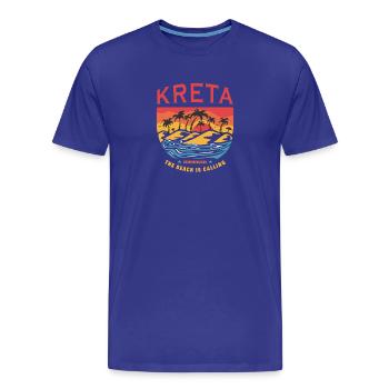 Kreta Griechenland Beach Design - Männer Premium Bio T-Shirt - Königsblau - Vorne - Damien (186cm)