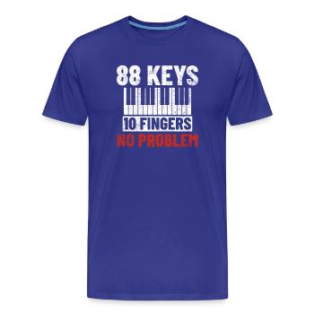 Klavier Pianist - Männer Premium Bio T-Shirt - Königsblau - Vorne - Damien (186cm)