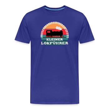 Eisenbahn Kinder Dampflok Lokführer - Männer Premium Bio T-Shirt - Königsblau - Vorne - Damien (186cm)