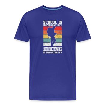 Wandern Wanderer - Männer Premium Bio T-Shirt - Königsblau - Vorne - Damien (186cm)