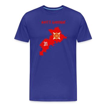 Haute Garonne - T-shirt bio Premium Homme - bleu roi - Devant - Damien (186cm)