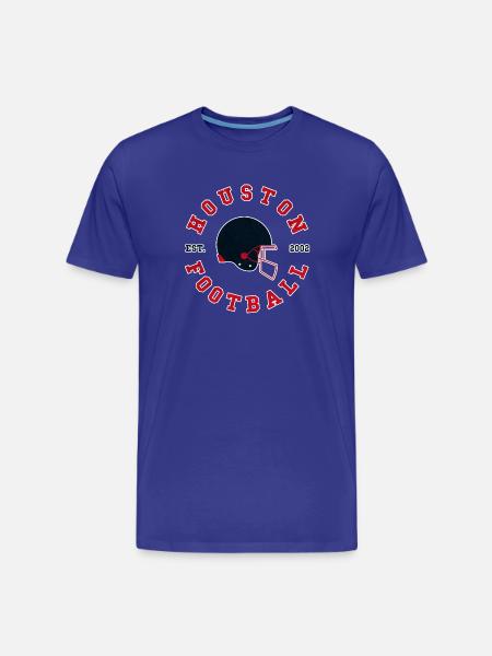Houston Football Retro Logo - Men's Premium Organic T-Shirt - royal blue