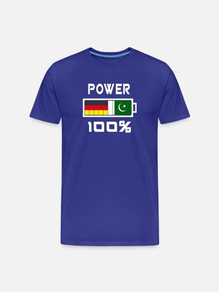 Germany and Pakistan Power 100% - Men's Premium Organic T-Shirt - royal blue
