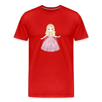 Princess - Men's Premium Organic T-Shirt - red - Front - Damien (186cm)