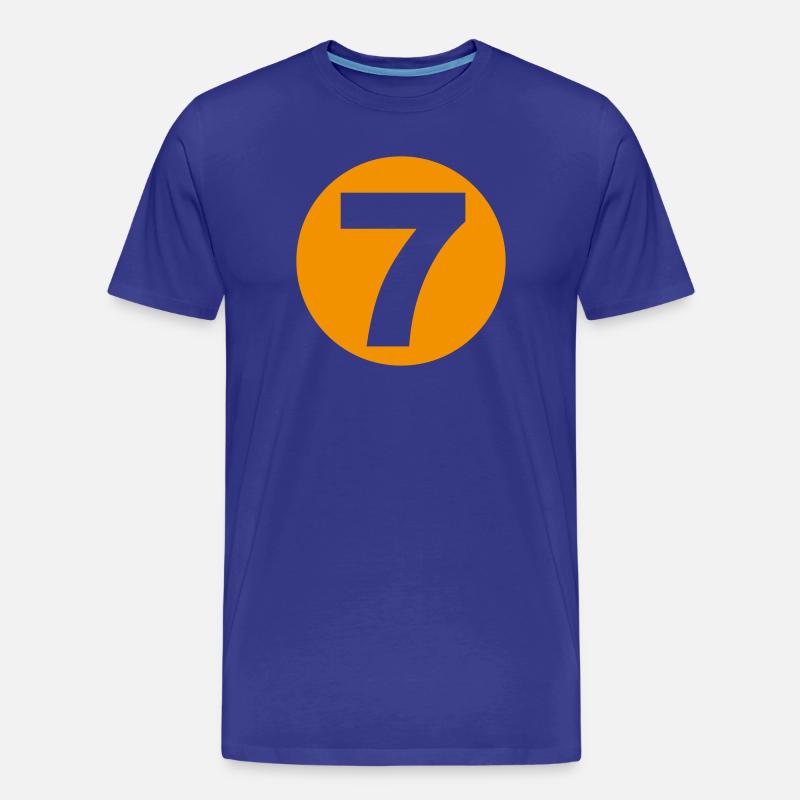 7 Billardkugel - Männer Premium Bio T-Shirt - Königsblau