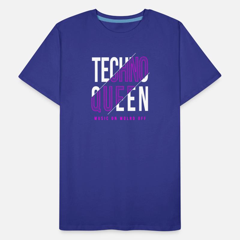 Techno Queen Design Männer Premium Bio T-Shirt