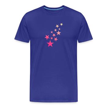 Star Star Pattern Ciel étoilé - T-shirt bio Premium Homme - bleu roi - Devant - Damien (186cm)