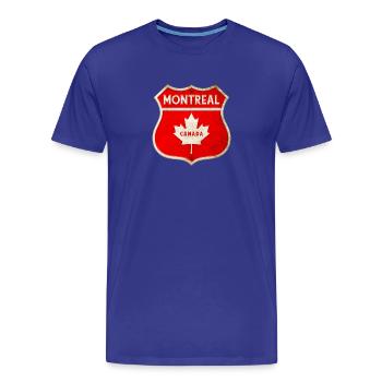 Conception des armoiries de Montréal Canada - T-shirt bio Premium Homme - bleu roi - Devant - Damien (186cm)