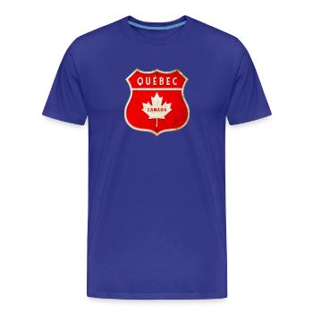 Conception des armoiries du Québec Canada - T-shirt bio Premium Homme - bleu roi - Devant - Damien (186cm)