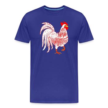 Coq coq coq coq co - T-shirt bio Premium Homme - bleu roi - Devant - Damien (186cm)