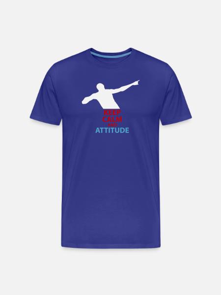 Calm and Attitude Silhouette - Men's Premium Organic T-Shirt - royal blue