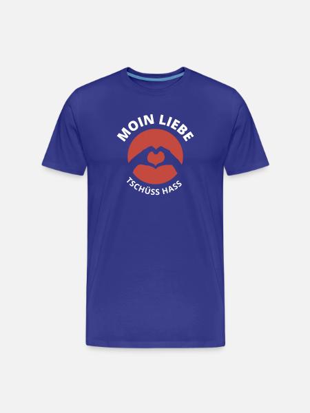moin liebe tschüss hass - Männer Premium Bio T-Shirt - Königsblau