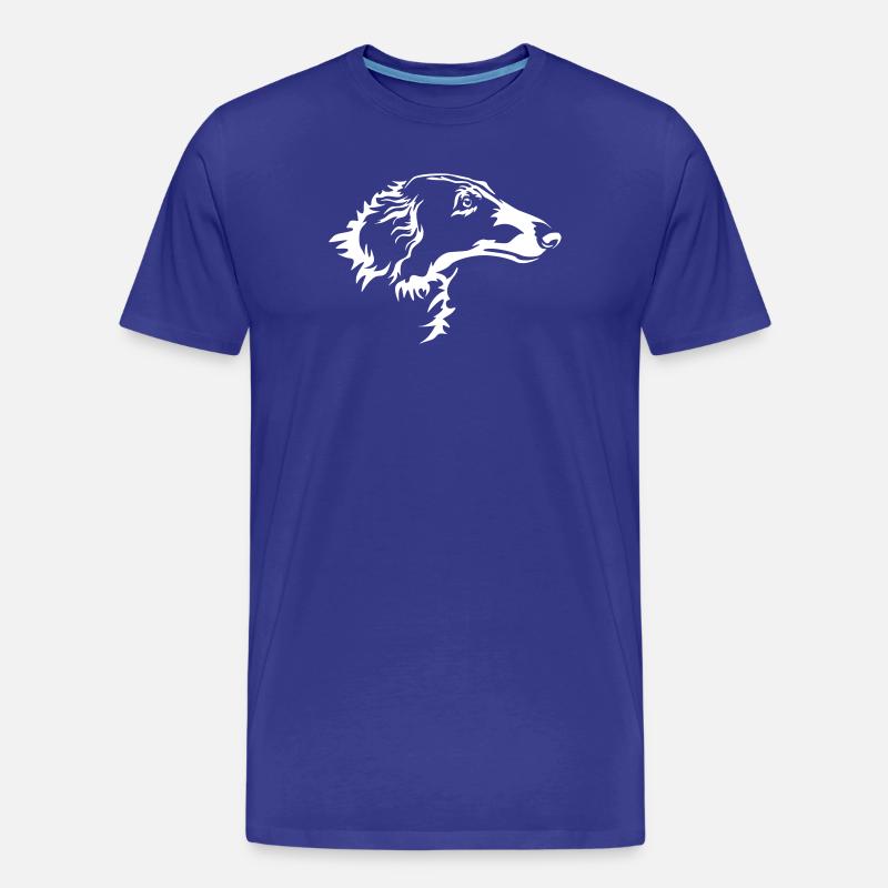 Barsoi Kopf "Black Edition" - Männer Premium Bio T-Shirt - Königsblau