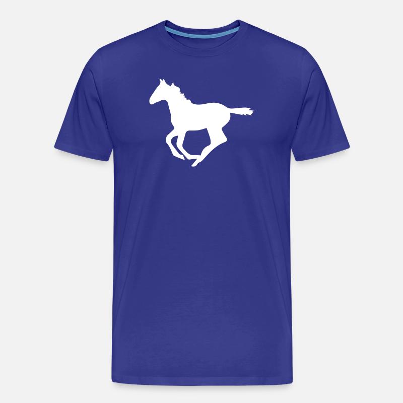 pferd - Männer Premium Bio T-Shirt - Königsblau