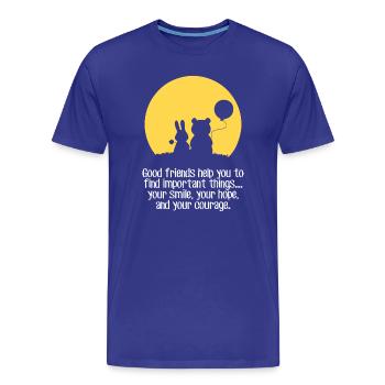 Lächeln, Hoffnung, Mut - Männer Premium Bio T-Shirt - Königsblau - Vorne - Damien (186cm)