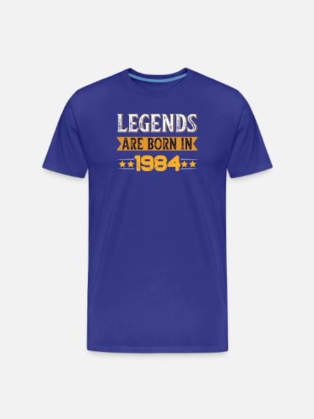 Legends Since 1984 Birthday Theme - Men's Premium Organic T-Shirt - royal blue