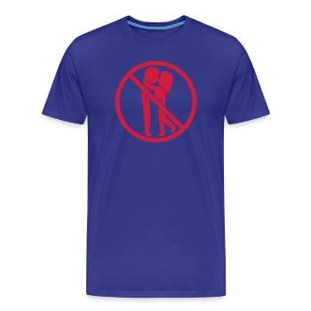 Signe interdit Baiser - T-shirt bio Premium Homme - bleu roi - Devant - Damien (186cm)