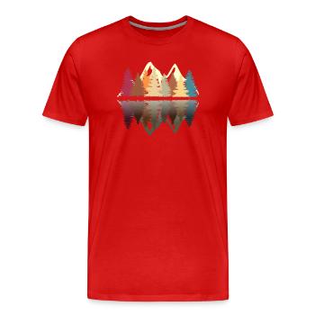 Wald am See T-shirt in retro look - Men's Premium Organic T-Shirt - red - Front - Damien (186cm)