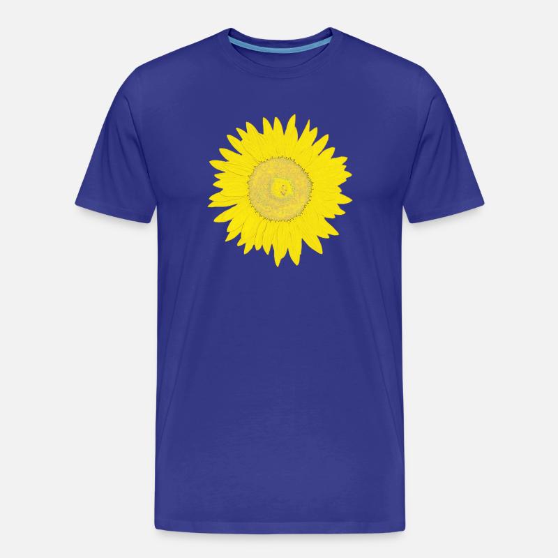 Sonnenblume im impressionistischen Stil - Männer Premium Bio T-Shirt - Königsblau