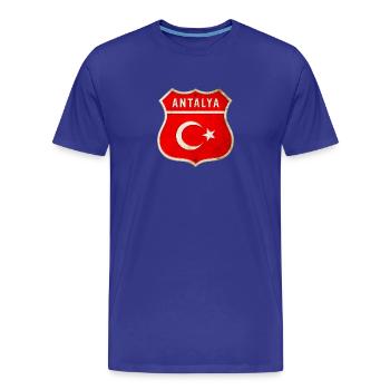 Antalya Turkey flag emblem - Men's Premium Organic T-Shirt - royal blue - Front - Damien (186cm)