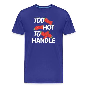 Too Hot to Handle Fiery Design Idea - Men's Premium Organic T-Shirt - royal blue - Front - Damien (186cm)