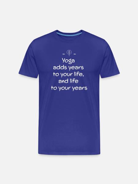 Yoga - Men's Premium Organic T-Shirt - royal blue