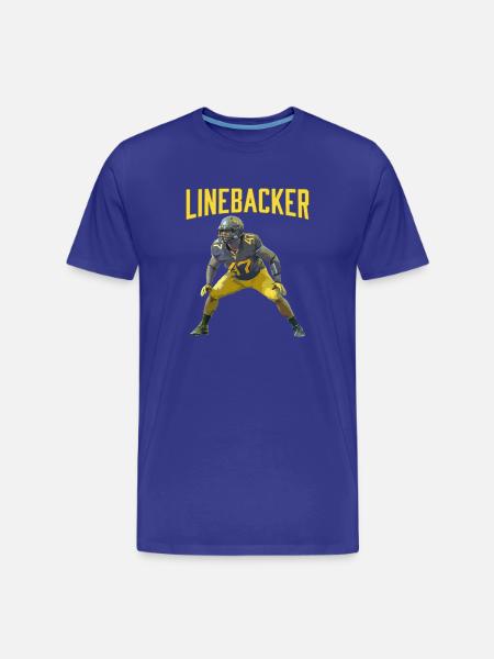 Linebacker Kraft Football-Design - Männer Premium Bio T-Shirt - Königsblau