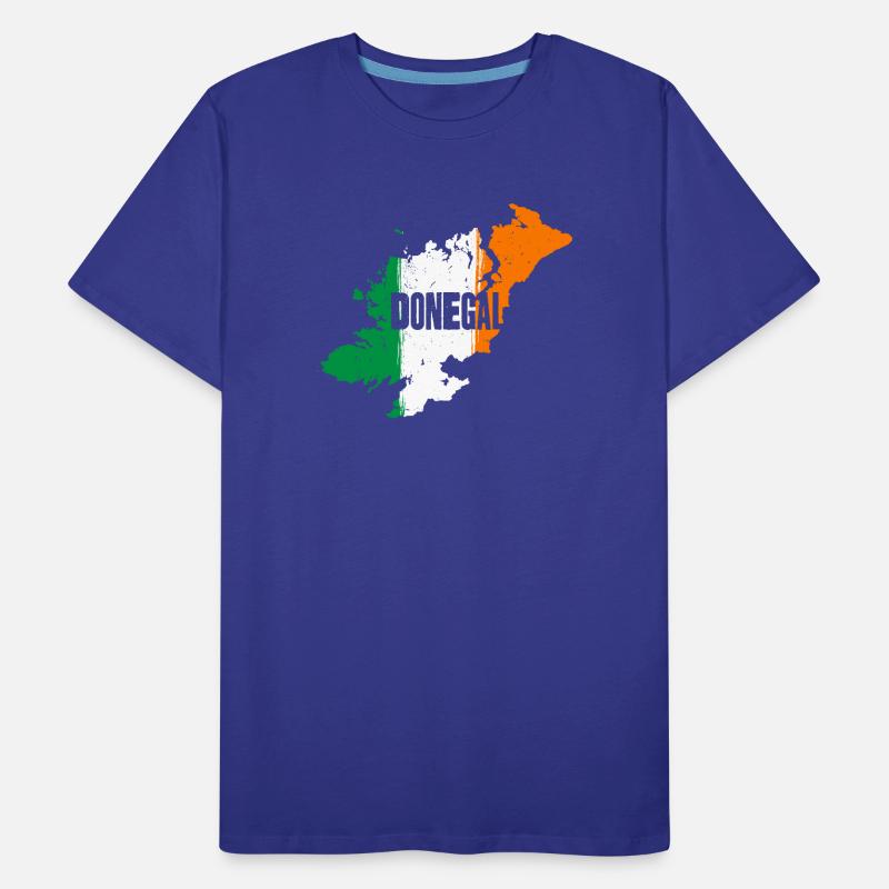 | du comté de Donegal Irlande Contour de la carte du drapeau T-shirt bio Premium Homme