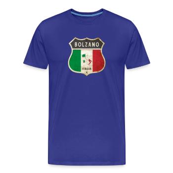 Bozen Italien Wappen Flaggen Design - Männer Premium Bio T-Shirt - Königsblau - Vorne - Damien (186cm)