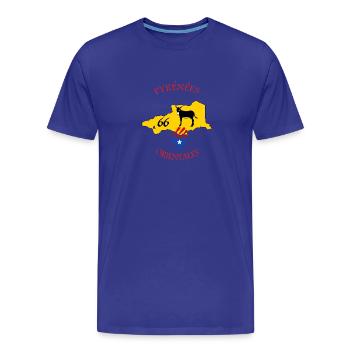 Pyrénées orientales - T-shirt bio Premium Homme - bleu roi - Devant - Damien (186cm)