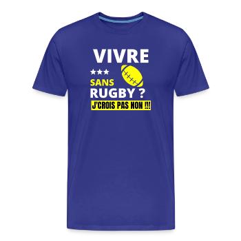 rugby, rugby sport, rugby humour - T-shirt bio Premium Homme - bleu roi - Devant - Damien (186cm)