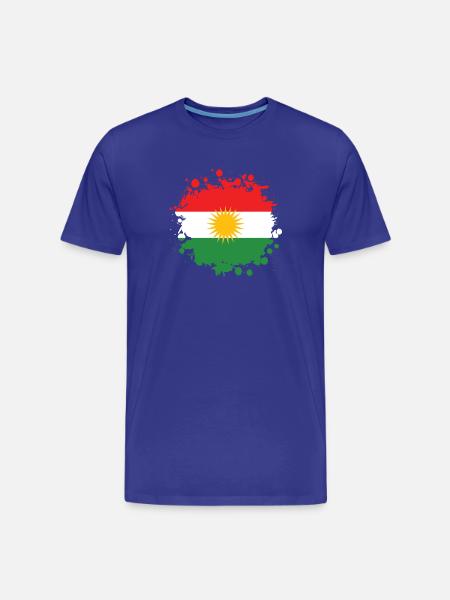 Conception de drapeaux Splash Kurdistan - T-shirt bio Premium Homme - bleu roi
