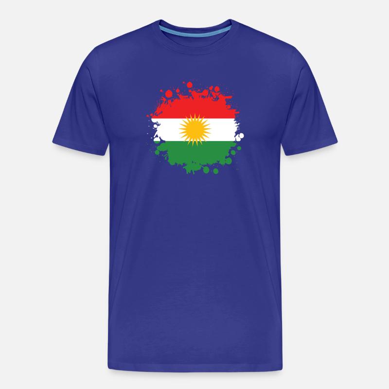 Conception de drapeaux Splash Kurdistan - T-shirt bio Premium Homme - bleu roi