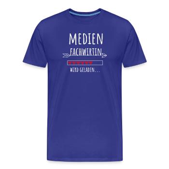 Medienfachwirtin Abschluss Weiterbildung Geschenk - Männer Premium Bio T-Shirt - Königsblau - Vorne - Damien (186cm)